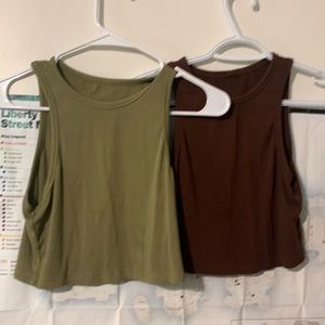 2 Pack Cropped Tank Tops